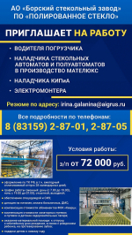 Работа в городе Бор