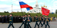 Ежегодно 6 мая в день памяти преподобного Георгия Победоносца на Бору проходит смотр юнармейских отрядов округа - Город Бор