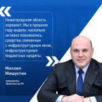 Михаил Мишустин: «Нижегородская область хорошеет»